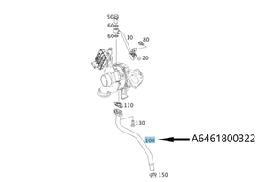 Original Mercedes-Benz Öl-Rücklaufleitung Turbolader-Zylinderkurbelgehäuse 5