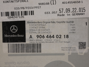 Original Mercedes-Benz Kontaktspirale-Lenkrad. Sprinter W906 3