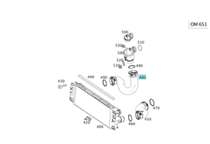 Original Mercedes-Benz Ladeluftschlauch, Ladekühler rechts. Sprinter 906 6
