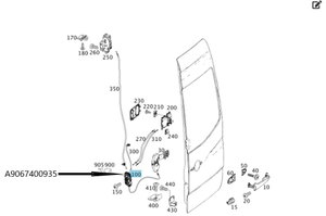 Original Mercedes-Benz Türschloss Hecktür. Sprinter W906 6