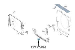 Original Mercedes-Benz Luftführung vorne, unten, Kühler. Sprinter 907 6