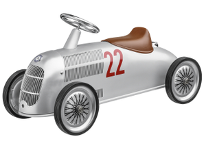 Original Mercedes-Benz Kinderrutscher W 25 Rennwagen silberfarben 1