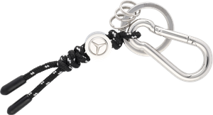 Original Mercedes-Benz Schlüsselanhänger, Kordel schwarz/Nylon, Edelstahl - 2