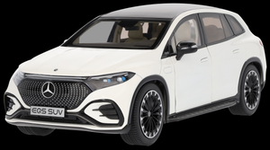 Original Mercedes-Benz EQS SUV AMG Line X296 Modellauto diamantweiß - 2