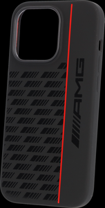 Original Mercedes-AMG Hülle für iPhone® 14 Pro schwarz rot Silikon - 4