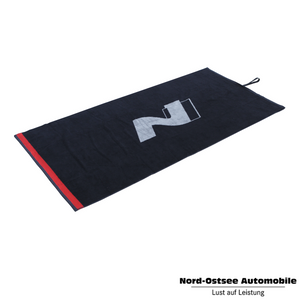 Original Hyundai N Badetuch Handtuch Strandtuch Baumwolle schwarz/grau 1