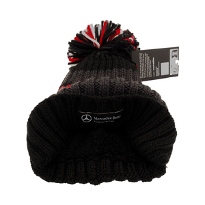 Mercedes Benz Truck gestreifte Mütze mit Bommel Beanie Unisex Winter Logo 2