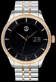 Original Mercedes-Benz Armbanduhr Herren Classic Elegance schwarz silber rosé