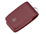 Original Mercedes-Benz Schlüsseletui Rindleder und Edelstahl-Elemente rot -