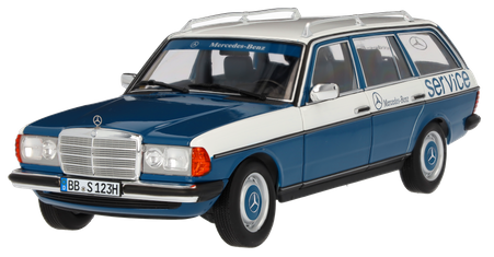 Original Mercedes-Benz 200 T-Modell S123 (1980-1985) blau, Norev, 1:18