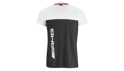 Schwarz weißes T-Shirt mit AMG Logo