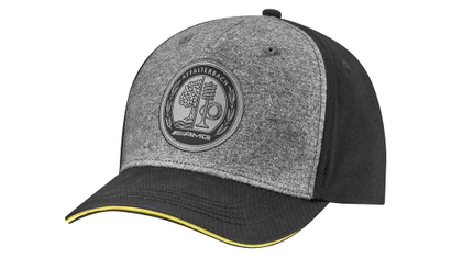 AMG Cap schwarz/grau melange von vorn mit Affalterbach und AMG Logo