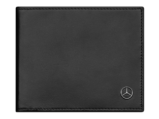 Mercedes-Benz Geldbörse, schwarz, italienisches Kalbsleder