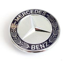 Mercedes-Benz Emblem mit Stern Motorhaube blau