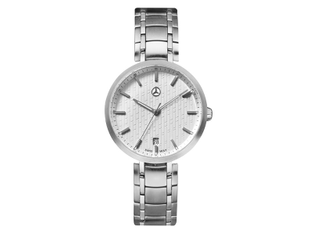 Mercedes-Benz Damen Armbanduhr "Business Lady", silberfarben/weiß