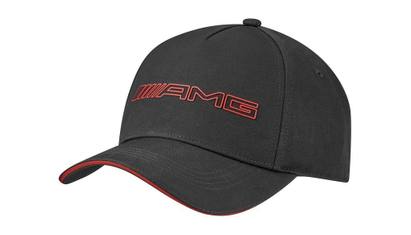 Schwarze Baseballcap mit rotem AMG Logo