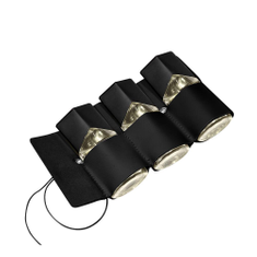 3 Düfte im schwarzen Lederetui, offen