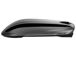 Schwarze Dachbox seitlich