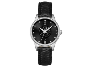Mercedes-Benz Damen Armbanduhr Glamour, silber/schwarz