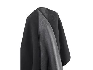 Fleece Ruana anthrazit-schwarz