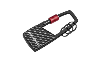Mercedes-Benz AMG Schlüsselanhänger Karabiner, schwarz/rot