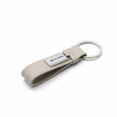 Hyundai Schlüsselanhänger mit Metalllogo beige