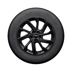 Audi-A1-Citycarver-Komplettrad-Winter-Aluminiumfelge-Schwarz