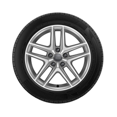 Audi-A4-Komplettradsatz-Winter-Aluminiumfelge-Silber
