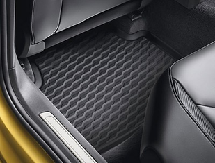 Gummifußmatte schwarz