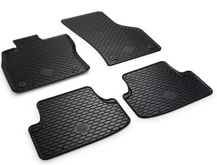 Gummifußmatten schwarz