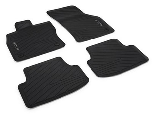 Gummifußmatten schwarz