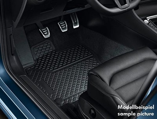 Gummifußmatte schwarz