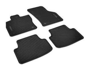 Gummifußmatte schwarz