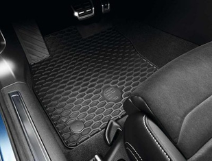 Gummifußmatte schwarz