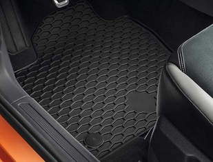 Gummifußmatte schwarz