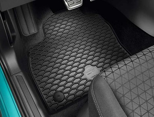 Gummifußmatte schwarz