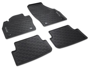 Gummifußmatten schwarz