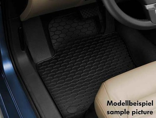 Gummifußmatte schwarz