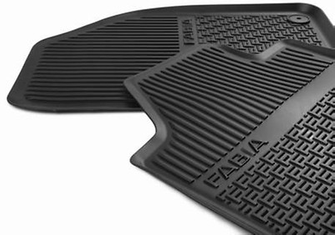 Gummifußmatten schwarz