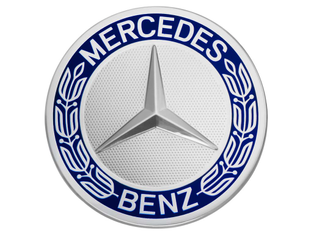 Radnabendeckel blau/silber Lorbeerkranz