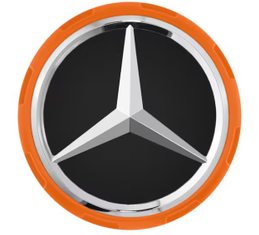 AMG Radnabenabdeckung, im Zentralverschlussdesign orange
