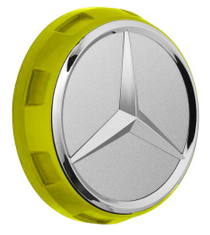 AMG Radnabenabdeckung, im Zentralverschlussdesign gelb
