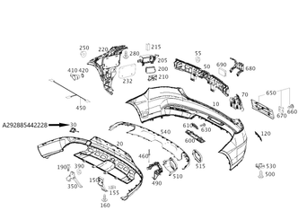 Original Mercedes-Benz Abdeckung Abschleppöse GLE W292