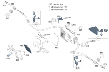 Original Mercedes-Benz Aktuator-Set Feststellbremse. V-Klasse W447, 448