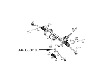 Original Mercedes-Benz Axialgelenk / Spurstange innen links/rechts. G-Modell W463, W465