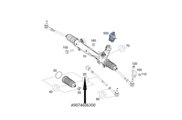 Original Mercedes-Benz Axialgelenk Lenkung links / rechts. Sprinter W907