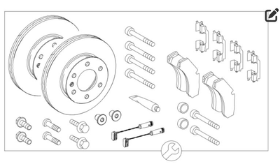 Original Mercedes-Benz Bremsensatz Vorne. Sprinter W906