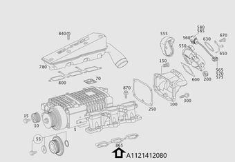 Original Mercedes-Benz Dichtung (2 St.) LADELUFTLEITUNG/KOMPRESSOR AN ZYLINDERKOPF