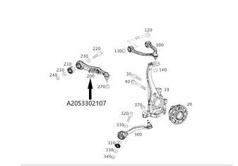 Original Mercedes-Benz Federlenker links. C-Klasse W205, E-Klasse W213, W238, CLS W257