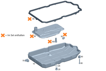 Original Mercedes-Benz Filter Set Automatik-Getriebe 7-Gang.